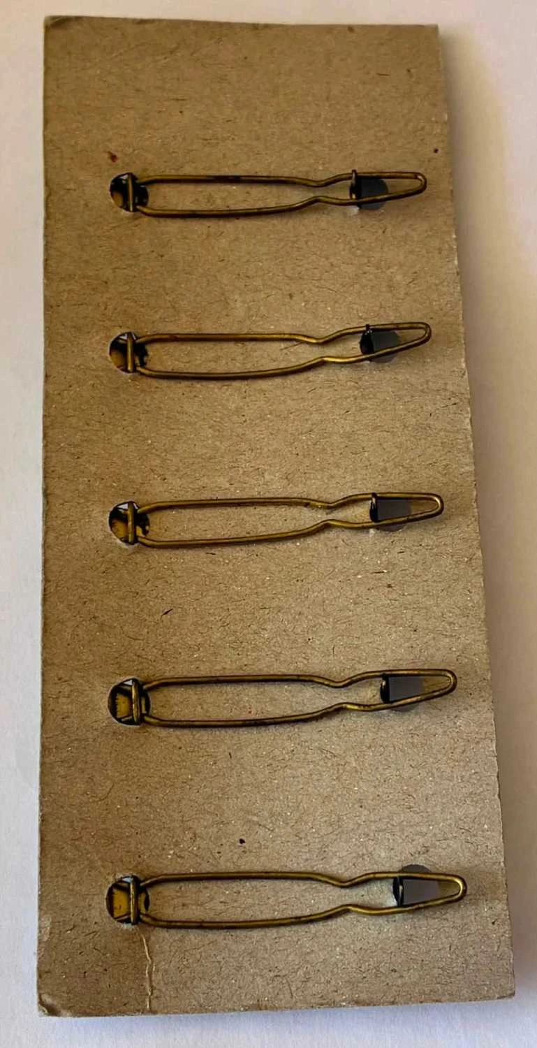 Set van 5 vintage haarspelden met strass, zwart, nieuw – photo 2